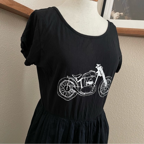 ✨FC Jeans Black Short Sleeved Motorbike Dress - Picture 3 of 7